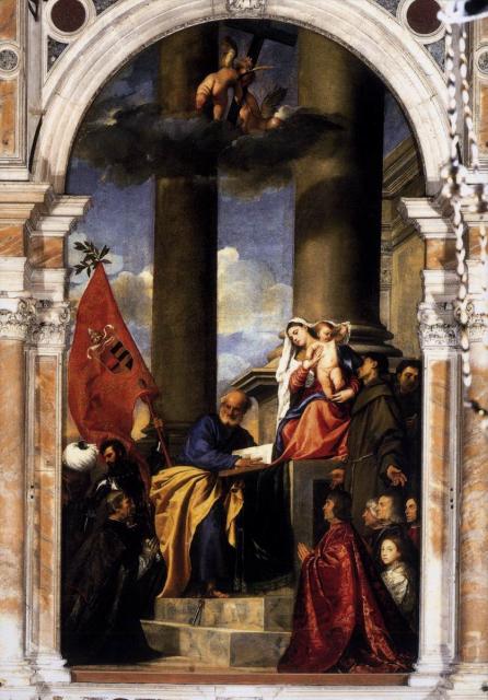 Tiziano: Madonna a szentekkel
